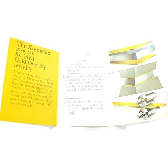 "50" Monogram Krementz 14K Gold Overlay Oval Vtg Cufflinks Orange Tip Tux IOB - Picture 6 of 12